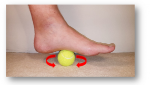 Rolling Tennis Ball in Middle of your foot 