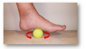 Rolling Tennis Ball in Middle of your foot