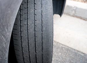 Worn Car Tyre