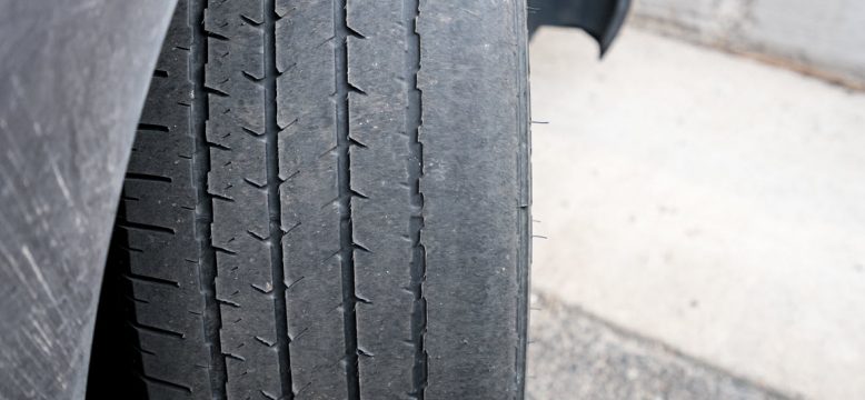 Worn Car Tyre